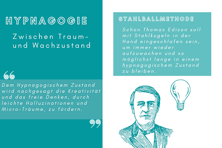 Informationen über Hypnagogie und die Stahlballmethode