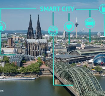 Köln Drohnenansicht Smart City